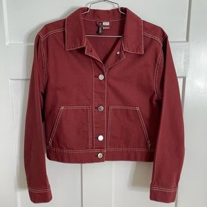 NWOT Red Denim Jacket